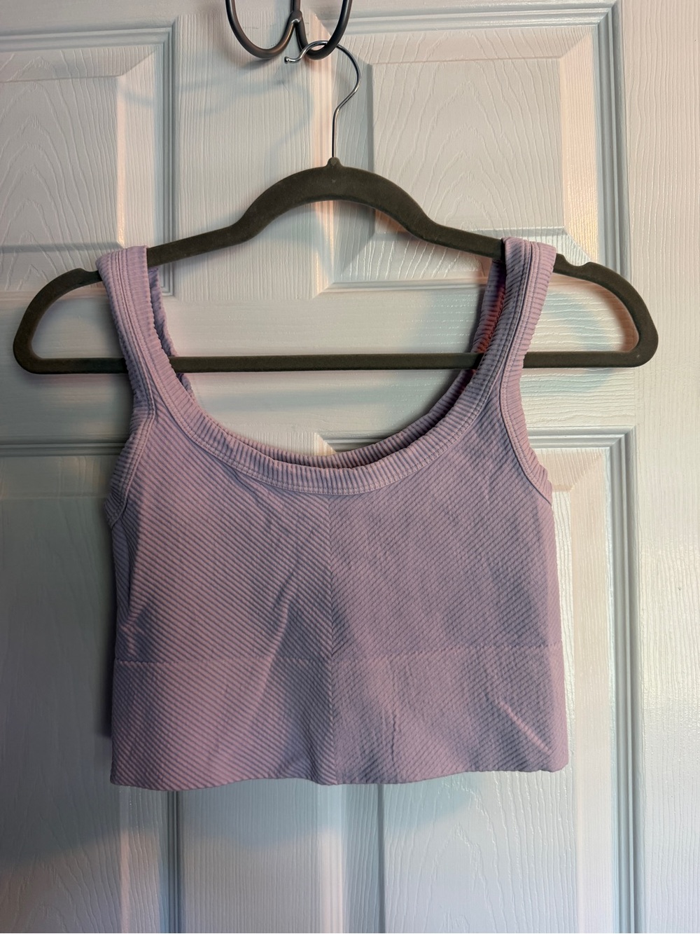 Nikibiki Lavender Ribbed Crop Tank Top